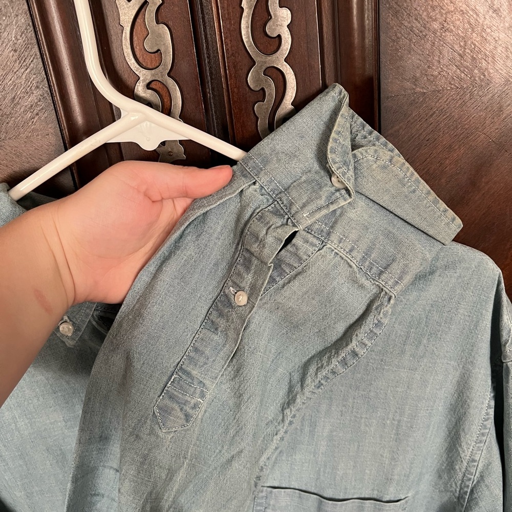 J. Crew Blue Casual Button Down Shirt - Picture 3 of 4
